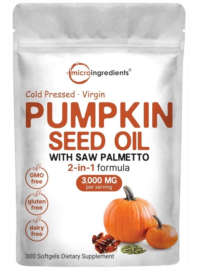 Pumpkin Seed Oil with Saw Palmetto, 300 Soft Gels