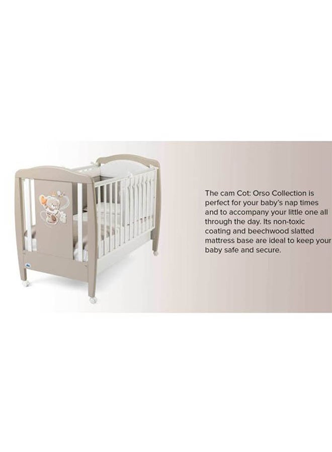 Orso Collection Baby Cot - White/Grey