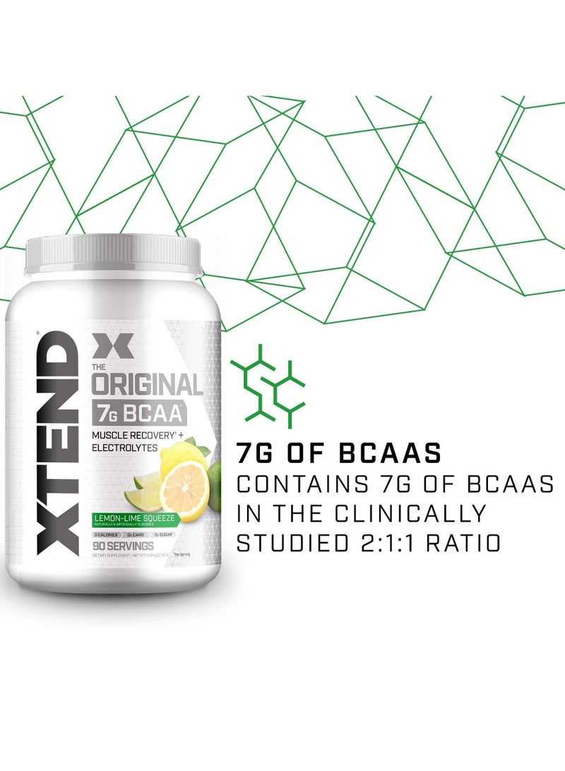 Xtend The Original 7G BCAA Muscle Recovery + Electrolytes, Lemon-Lime Squeeze Flavor - 90 Servings