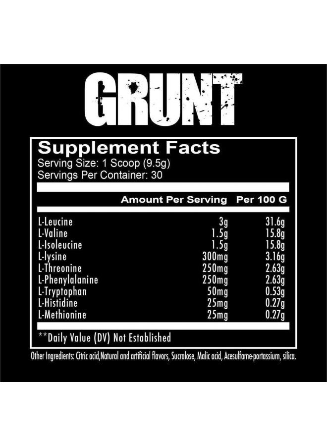 REDCON1 Grunt EAAs, Cherry Lime - Sugar Free, Keto Friendly Essential Amino Acids - Post Workout Powder Containing 9 Amino Acids to Help Train, Recover, Repeat (30 Servings)