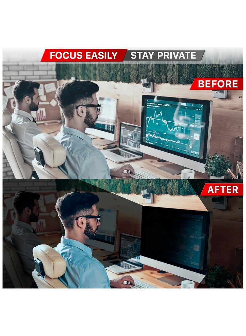 VINTEZ 27 Inch Computer Privacy Screen Filter for Widescreen Computer Monitor - Anti-Glare - Anti-Scratch Screen Protector Film for Data Confidentiality - 16:9 Aspect Ratio