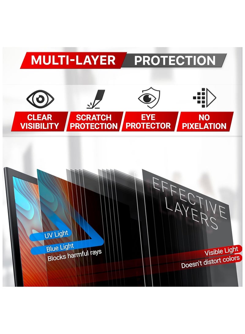 VINTEZ 27 Inch Computer Privacy Screen Filter for Widescreen Computer Monitor - Anti-Glare - Anti-Scratch Screen Protector Film for Data Confidentiality - 16:9 Aspect Ratio