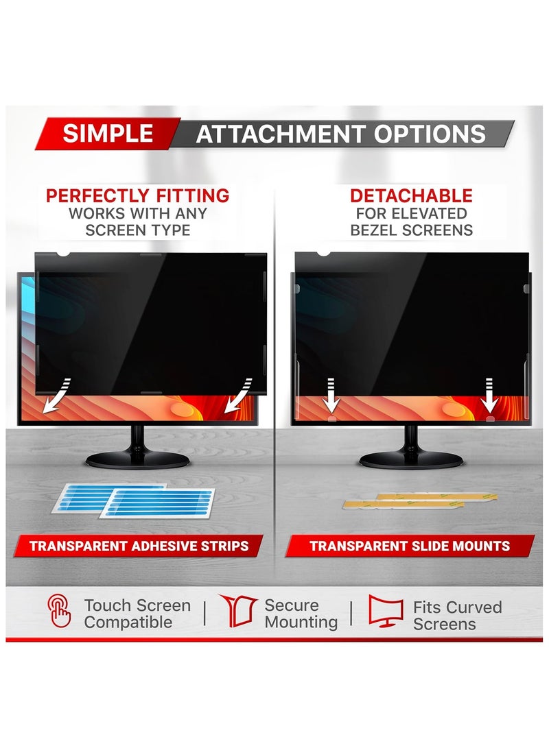 VINTEZ 27 Inch Computer Privacy Screen Filter for Widescreen Computer Monitor - Anti-Glare - Anti-Scratch Screen Protector Film for Data Confidentiality - 16:9 Aspect Ratio