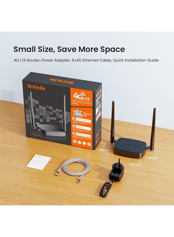 Router 4G SIM 4G03 Pro - Mobile WiFi Router 3G/4G Wireless Band 2.4 GHz 300Mpbs, LTE Cat4 150Mpbs Black.