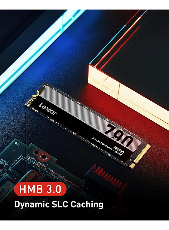 NM790 512GB SSD, M.2 2280 PCIe Gen4x4 NVMe 1.4 Internal SSD, Up to 7200MB/s Read, Up to 4400MB/s Write, Internal Solid State Drive for PS5, PC, Laptop, Gamers, Professionals (LNM790X512G-RNNNG) 512 GB