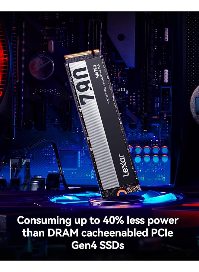 NM790 512GB SSD, M.2 2280 PCIe Gen4x4 NVMe 1.4 Internal SSD, Up to 7200MB/s Read, Up to 4400MB/s Write, Internal Solid State Drive for PS5, PC, Laptop, Gamers, Professionals (LNM790X512G-RNNNG) 512 GB