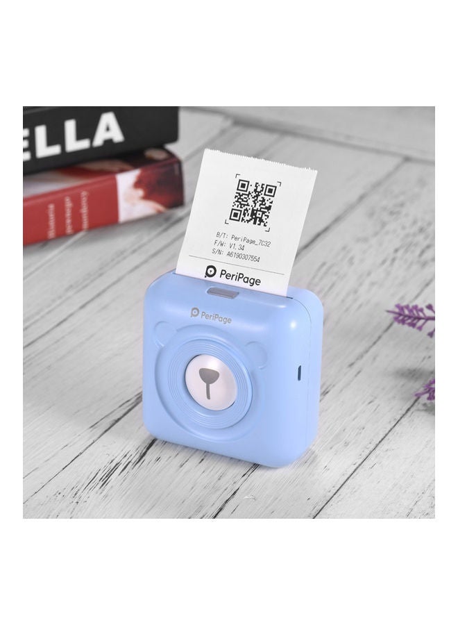 A6 Mini Pocket Wireless Thermal Printer With USB Cable Pink