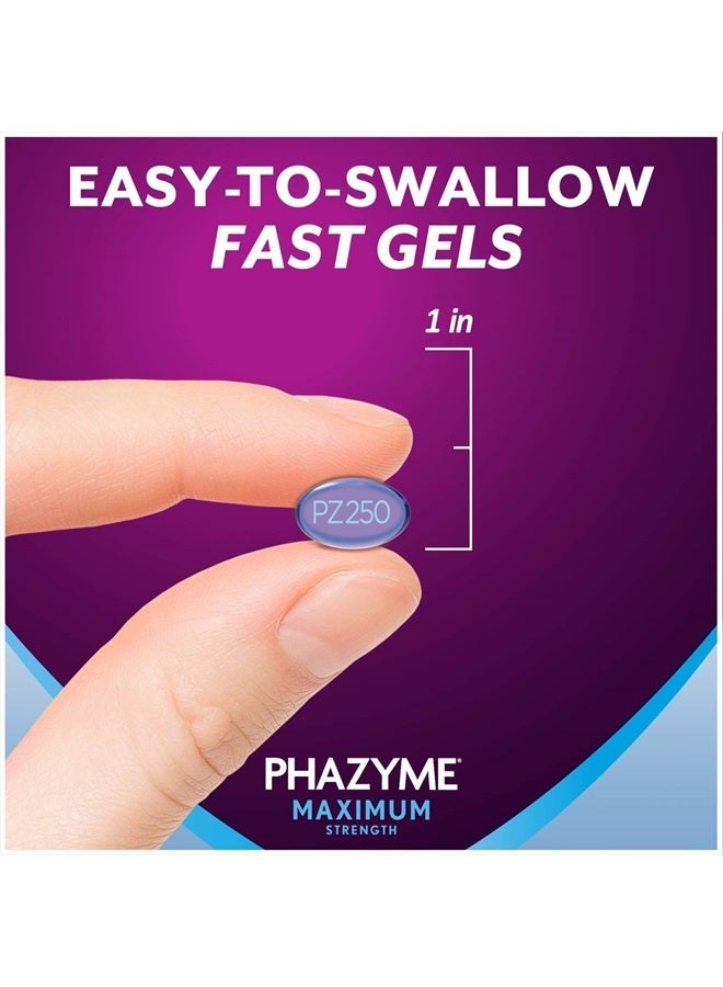 Maximum Strength Gas and Bloating Relief, 250 mg Simethicone, 36 Fast Gels(Pack of 1)