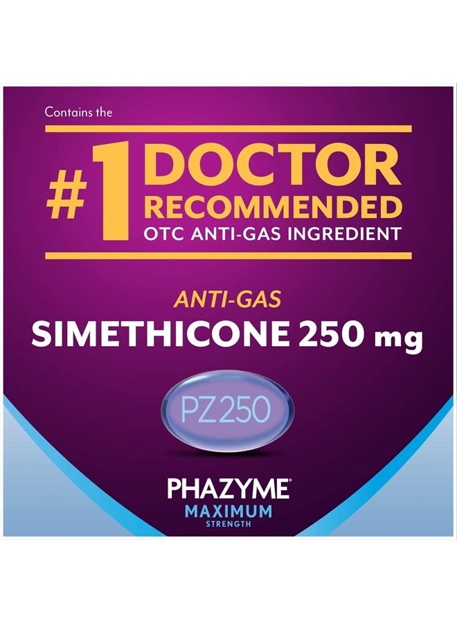 Maximum Strength Gas and Bloating Relief, 250 mg Simethicone, 36 Fast Gels(Pack of 1)