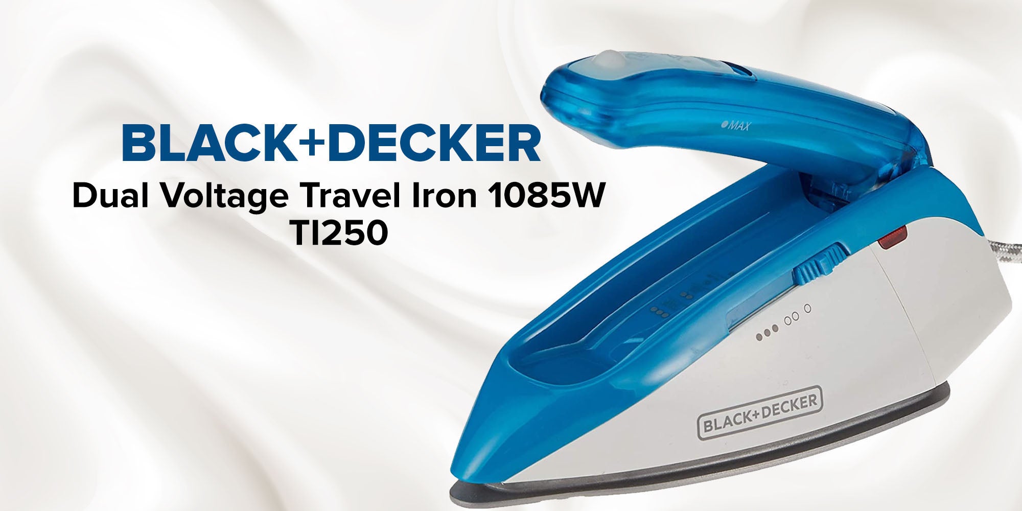 Dual Voltage Travel Iron 1085W TI250 White/Blue