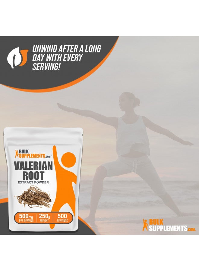 Bulksupplements.Com Valerian Root Extract Powder   Valerian Root Powder, Valerian Extract   For Overall Well Being, Gluten Free, 500Mg Per Serving, 250G (8.8 Oz), Pack of1