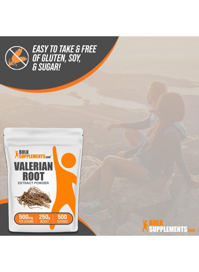 Bulksupplements.Com Valerian Root Extract Powder   Valerian Root Powder, Valerian Extract   For Overall Well Being, Gluten Free, 500Mg Per Serving, 250G (8.8 Oz), Pack of1