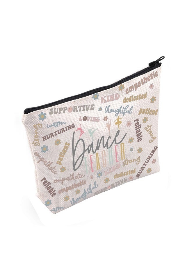 Dance Instructors Gift Dance Teacher Cosmetic Bag Dancing School Gifts Dance Team Gifts (Dance Teacher Cosmetic Bag)