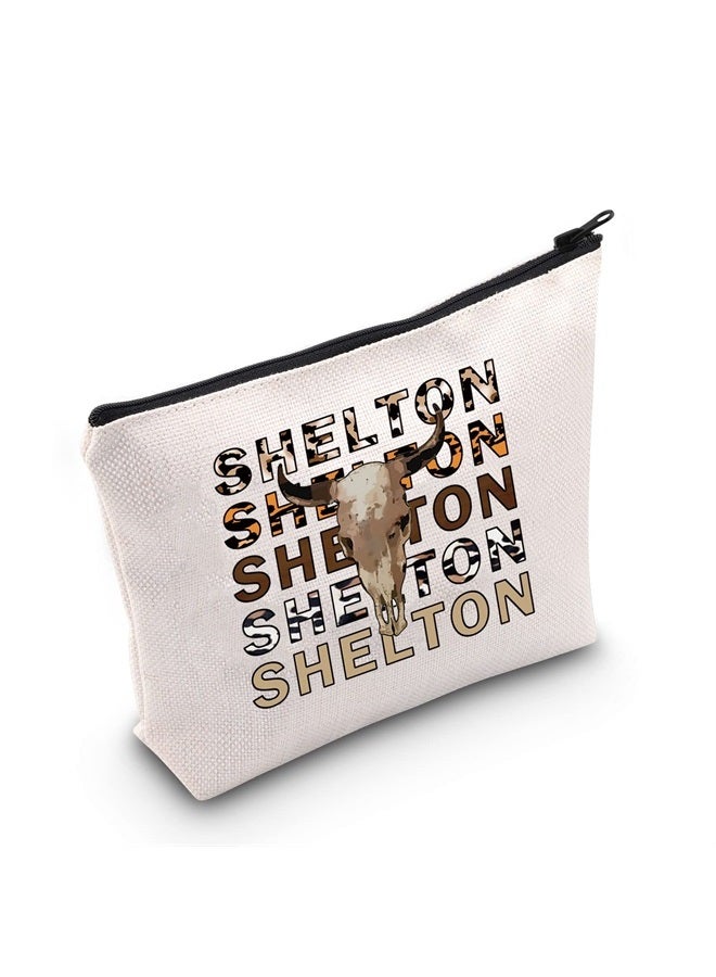 Country Music Festival Gift country song Zipper Pouch Makeup Bag For Country Girl (Shel-ton Cosmetic Bag)