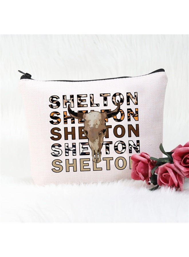 Country Music Festival Gift country song Zipper Pouch Makeup Bag For Country Girl (Shel-ton Cosmetic Bag)