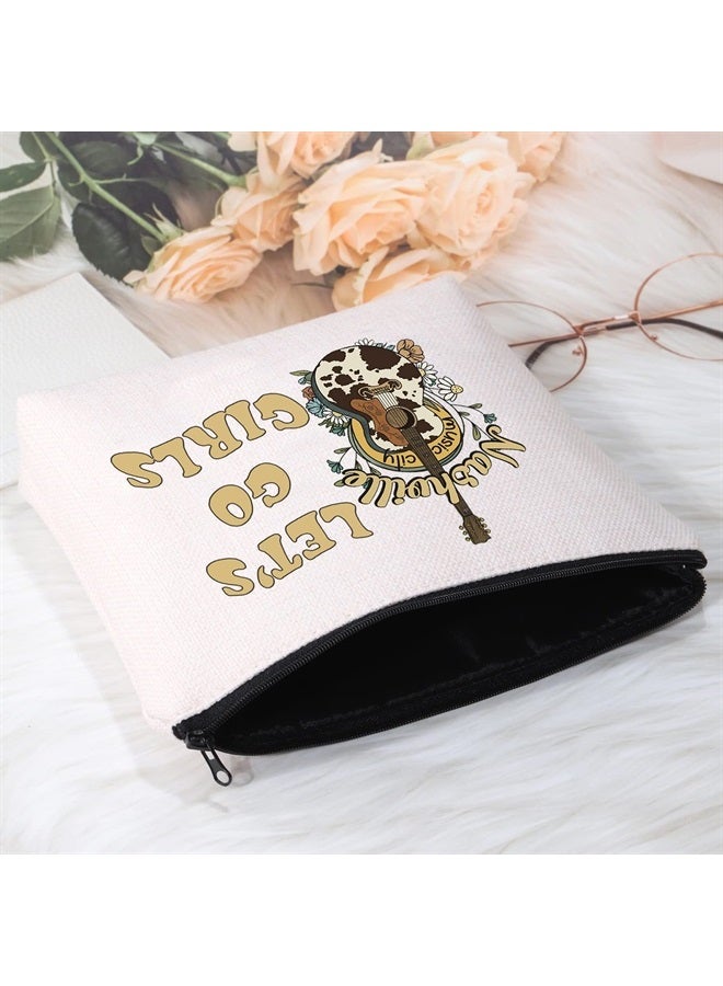 Nashville Music City Gift Let's Go Girls Cosmetic Bag Country Music Gift (Let's Go Girls Music Cosmetic Bag)