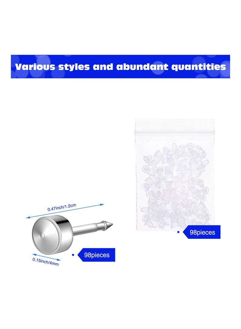 Stainless Steel Ear Piercing Kit with 55 Pairs of Stud Earrings for Safe and Easy Body Piercing