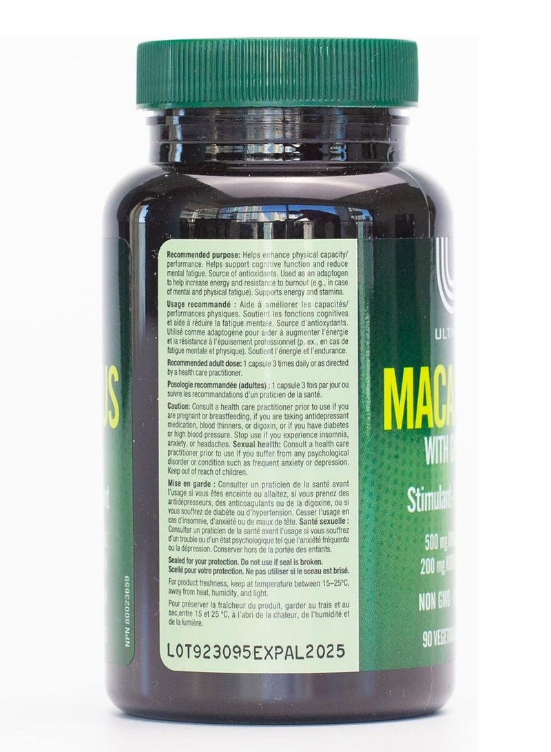 Maca Plus With Ginseng 90 Vegetarian Capsules