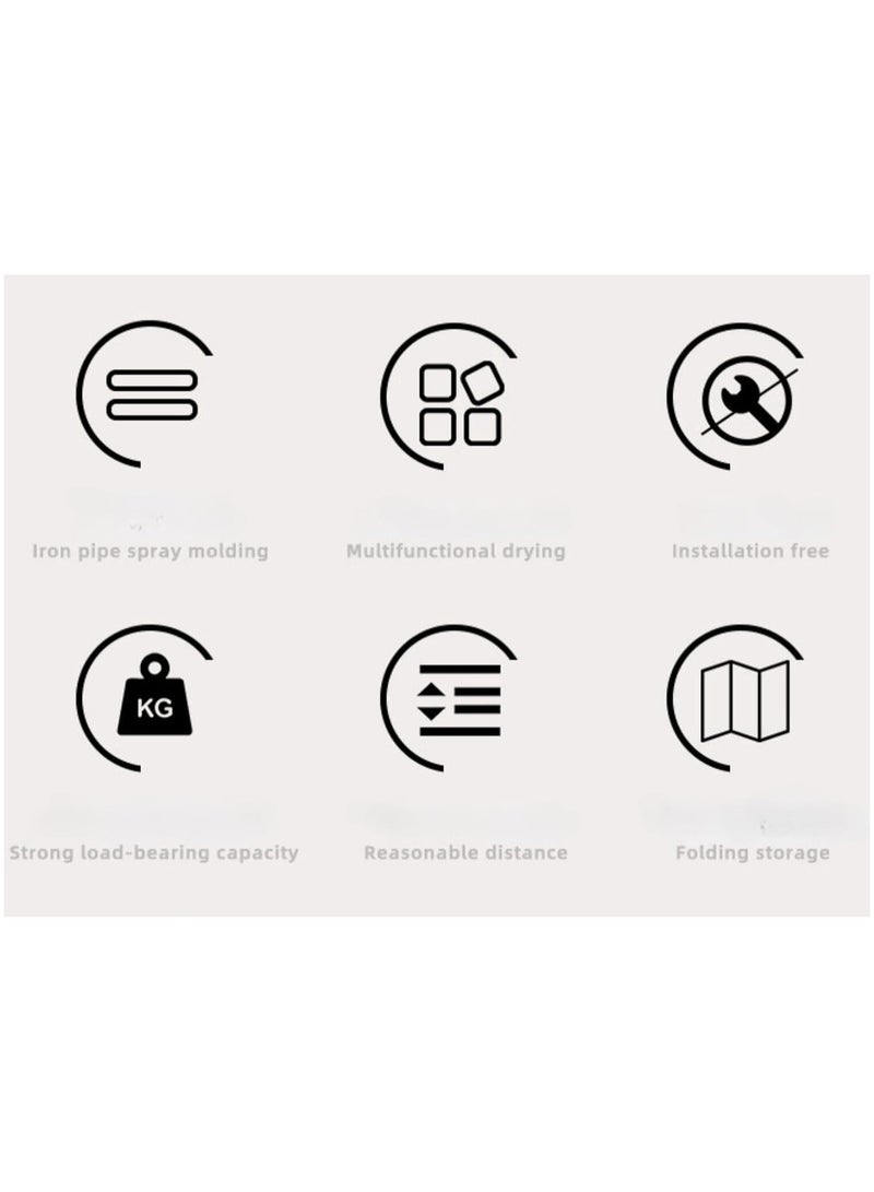 3 Tier Foldable Laundry Rack - Space-Saving Air Drying Solution