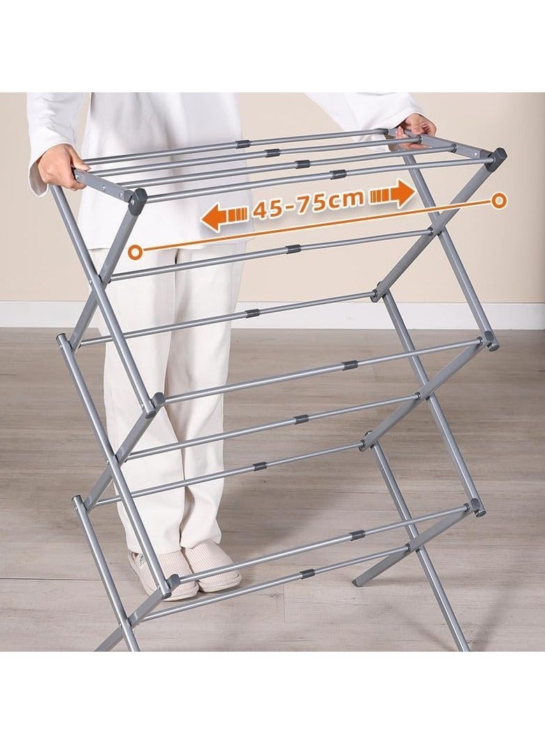 3 Tier Foldable Laundry Rack - Space-Saving Air Drying Solution