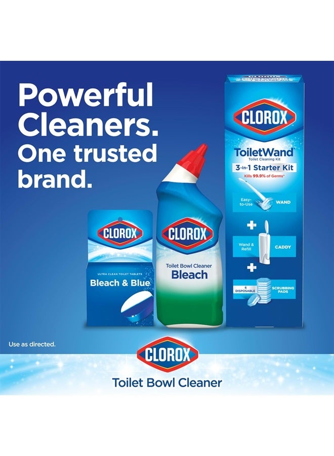 Ultra Clean Toilet Tablets Bleach & Blue, Rain Clean, 4 Ct (Package May Vary)