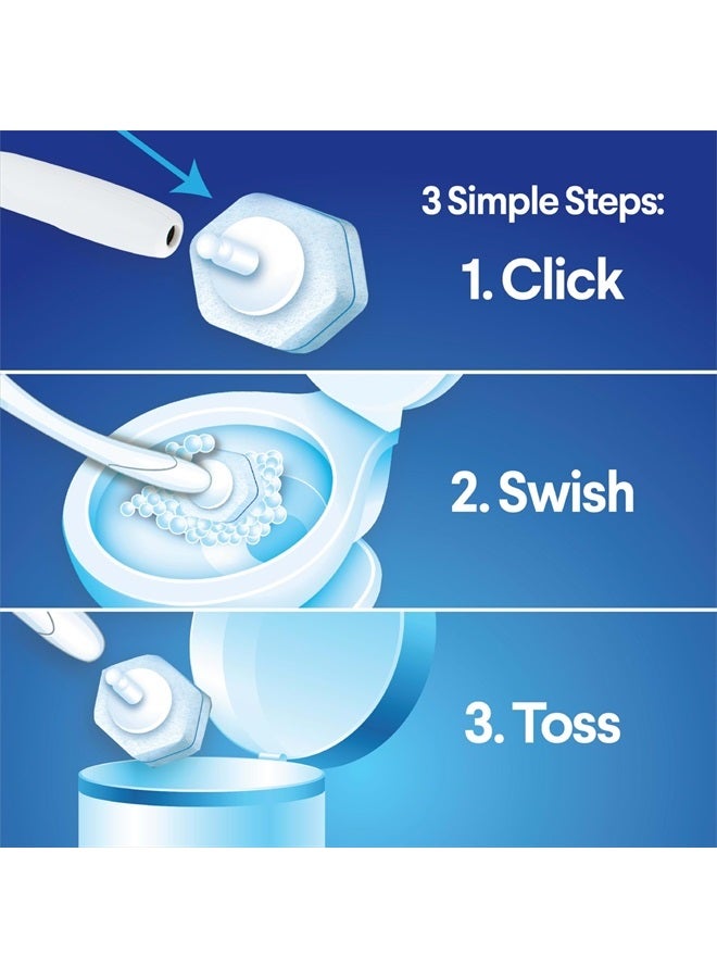ToiletWand, Disinfecting Wand Refill Heads - Rainforest Rush, 10 Count (Package May Vary)