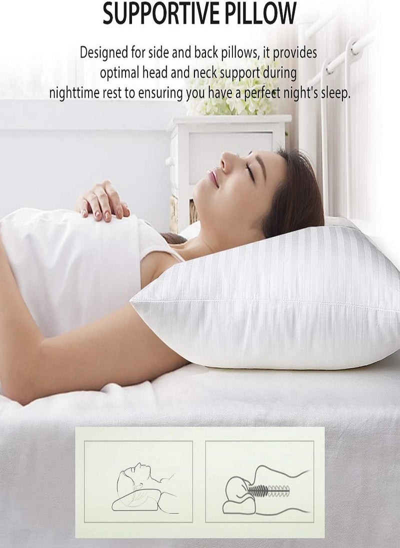 Double Duvet Insert Plain White 240 X 260Cm With 2 Pieces Pillow