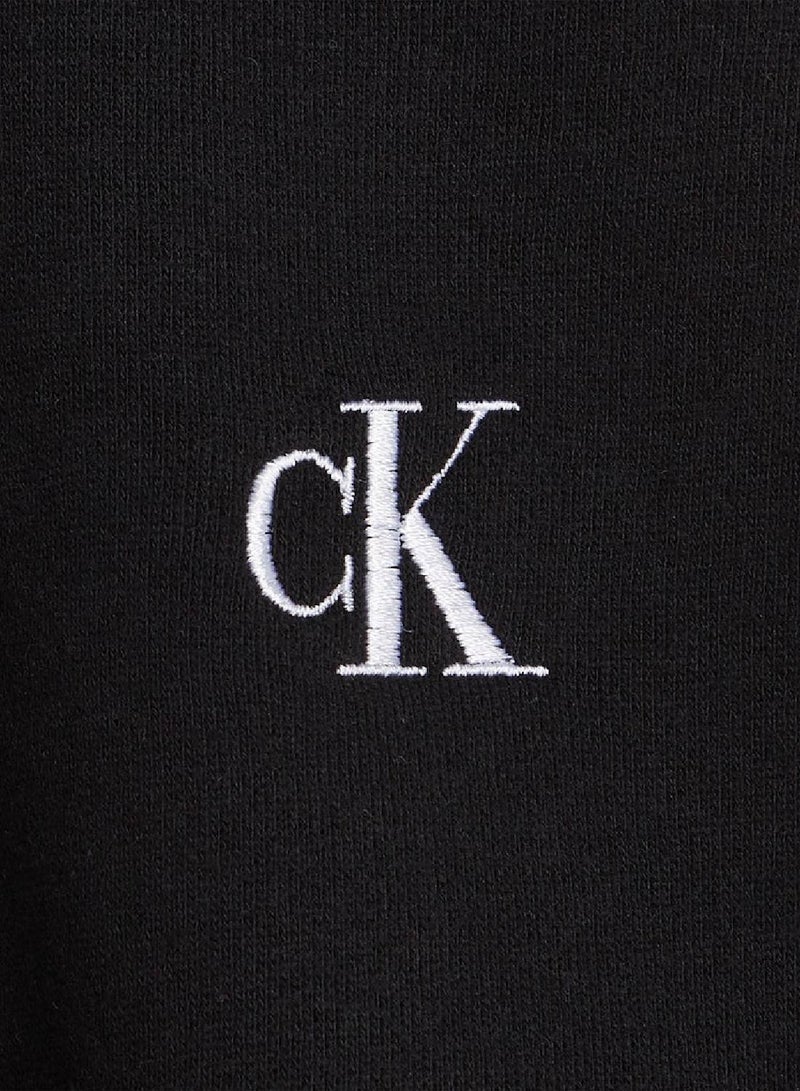 Women's Fleece Hoodie - Cotton Blend, Black
