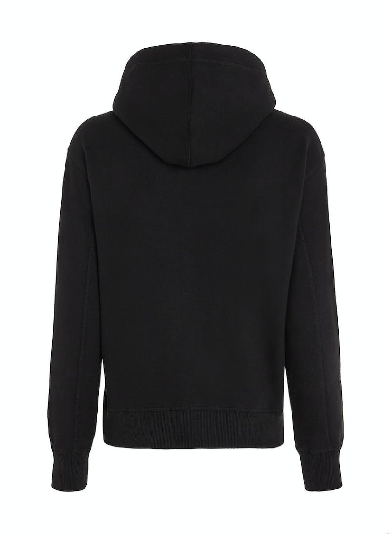 Women's Fleece Hoodie - Cotton Blend, Black