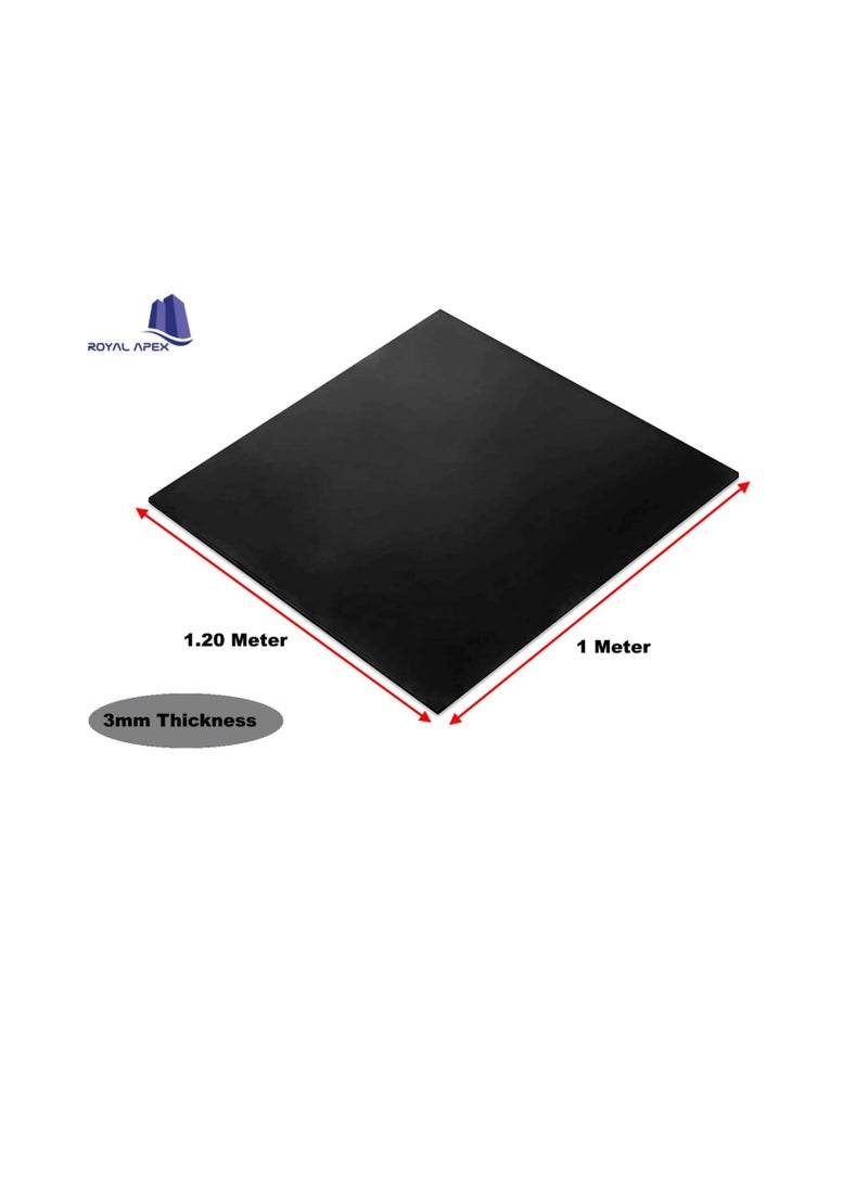 1 Meter Rubber Sheet All Purposes Solid Rubber Smooth Finish Perfect for Weather Stripping Gaskets Sealing And DIY Projects 3 MM