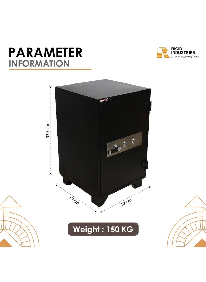 Fire Resistant Steel Safe with Dual Key Lock, 150Kg