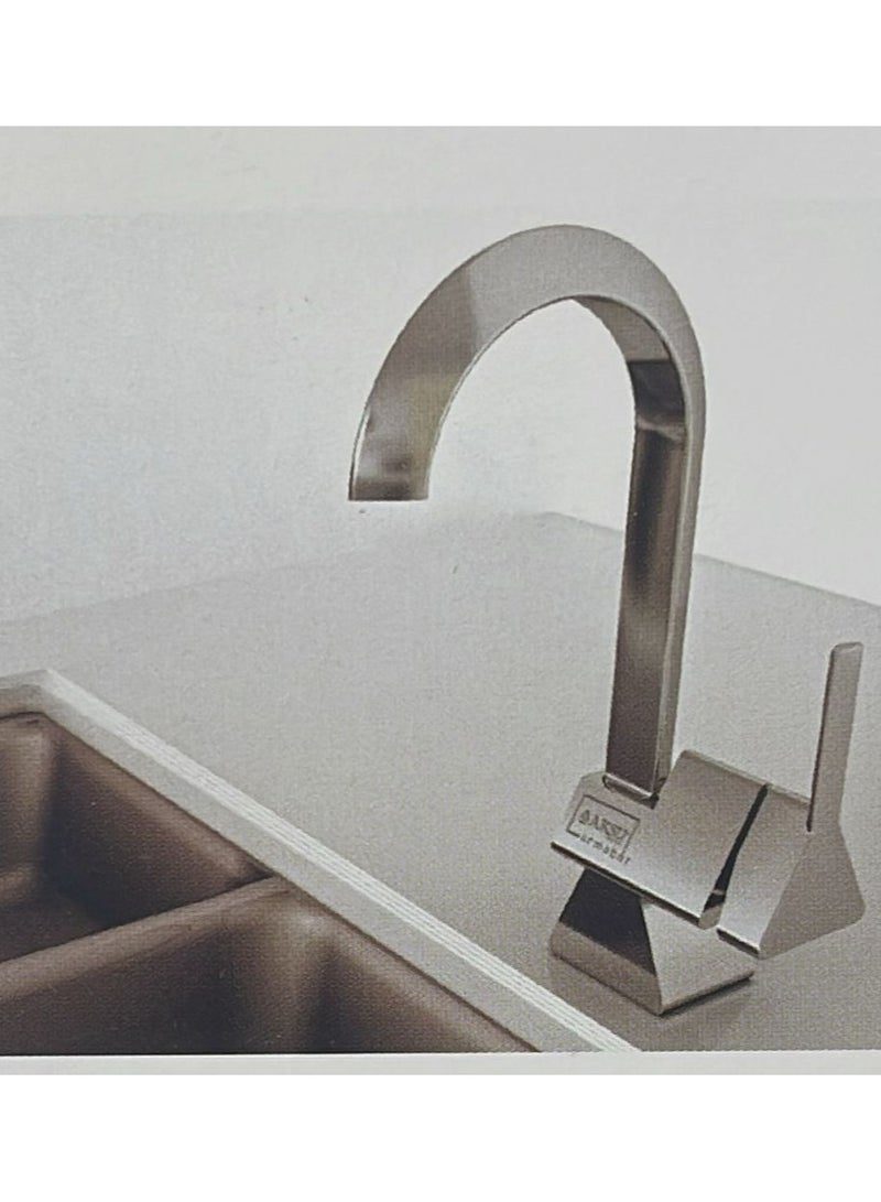 Turkish kitchen mixer, silver color, with one handle, from the Stema series, pr-03