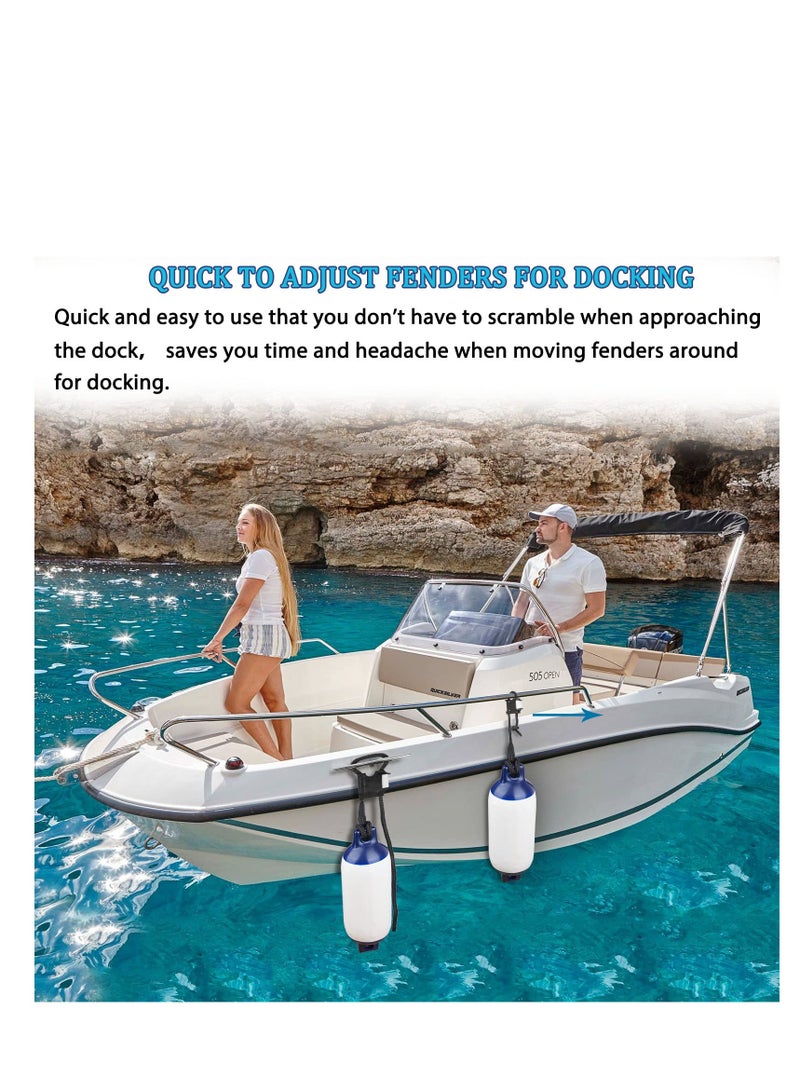 Adjustable Boat Fender Hanger Clips for Quick Connect and Release, Perfect for Pontoon and Bumper Accessories