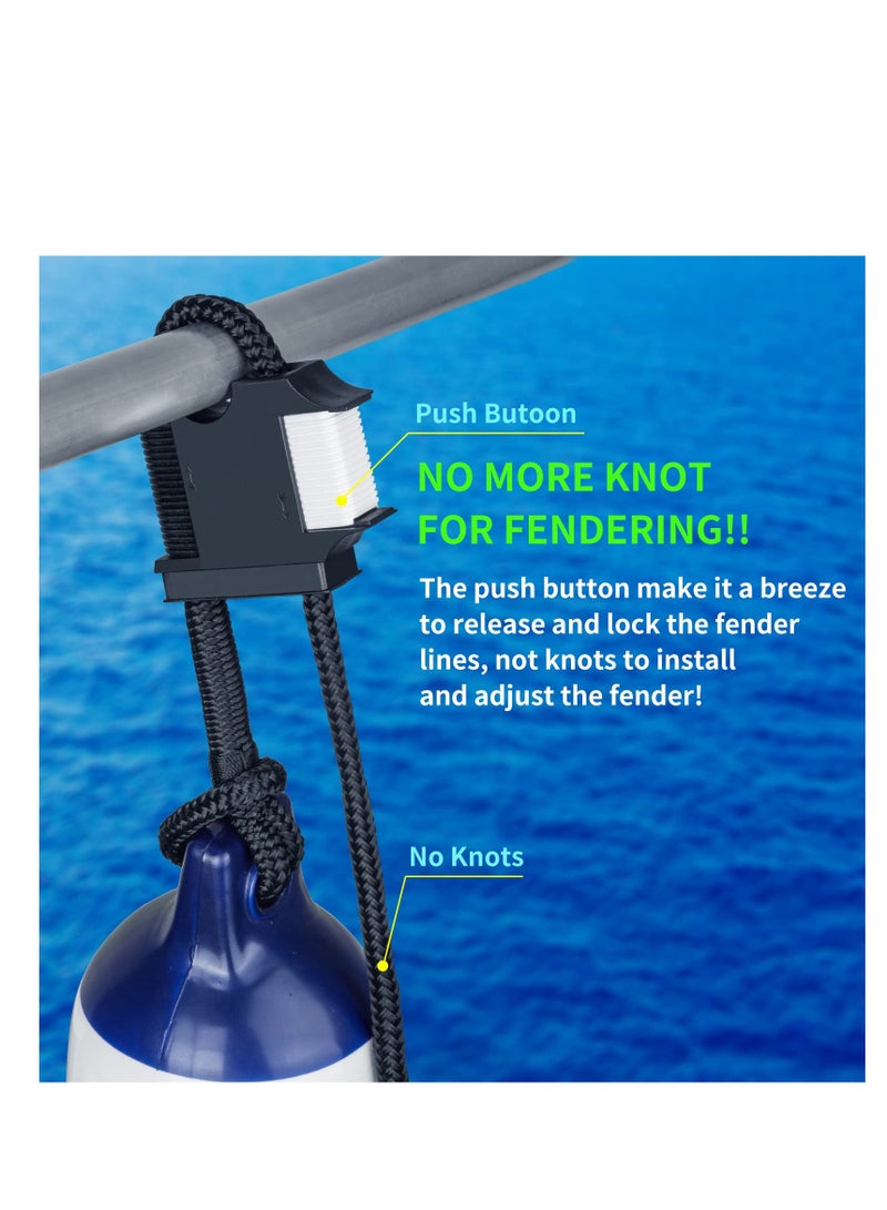 Adjustable Boat Fender Hanger Clips for Quick Connect and Release, Perfect for Pontoon and Bumper Accessories