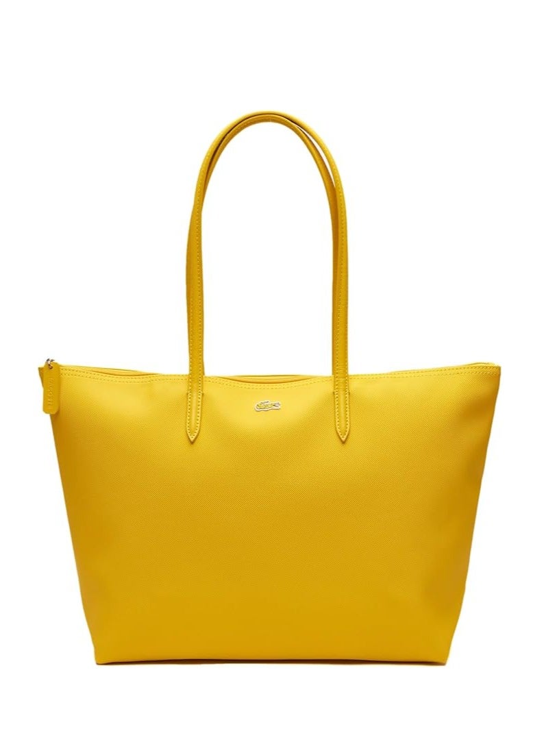 Women's L12.12 Concept Fashion Versatile Large Capacity Zipper Shoulder Bag Handbag Large Yellow 45cm * 30cm * 12cm