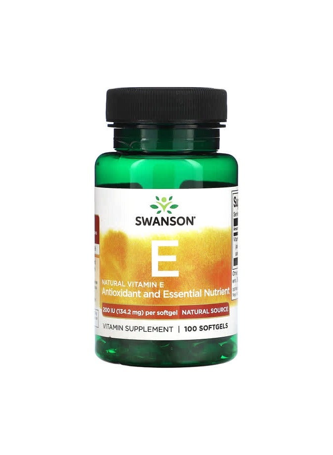 Natural Vitamin E, 134.2 mg, 100 Softgels