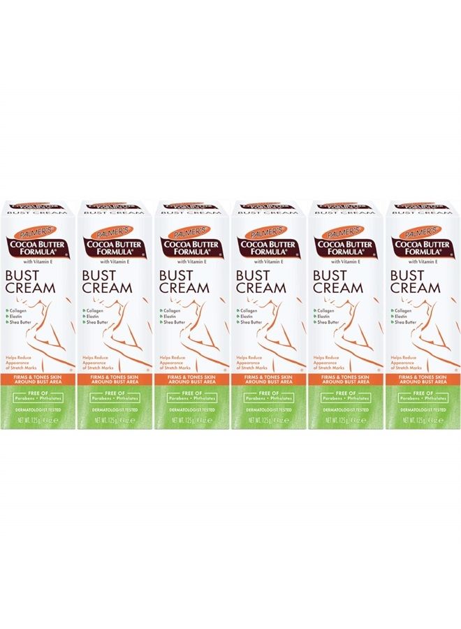 Cocoa Butter Formula Bust Cream 4.40 oz (Pack of 6)