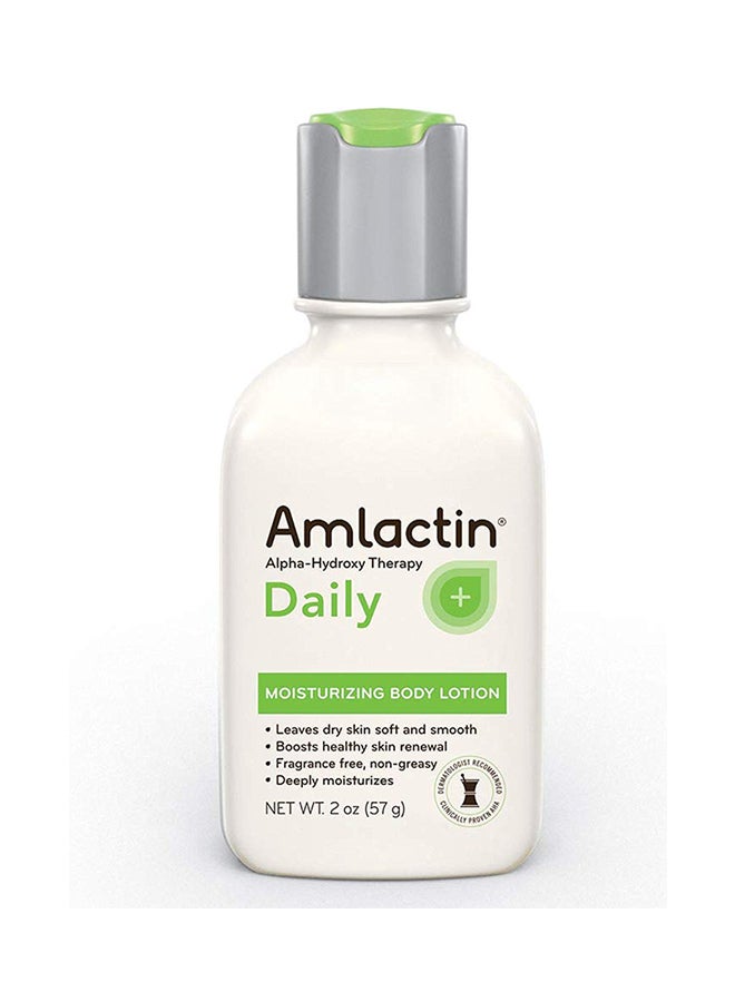 Amlactin Alpha Hydroxy Therapy Moisturizing Body Lotion With Lactic Acid For Dry Skin White Fragrance Free 2 Ounce