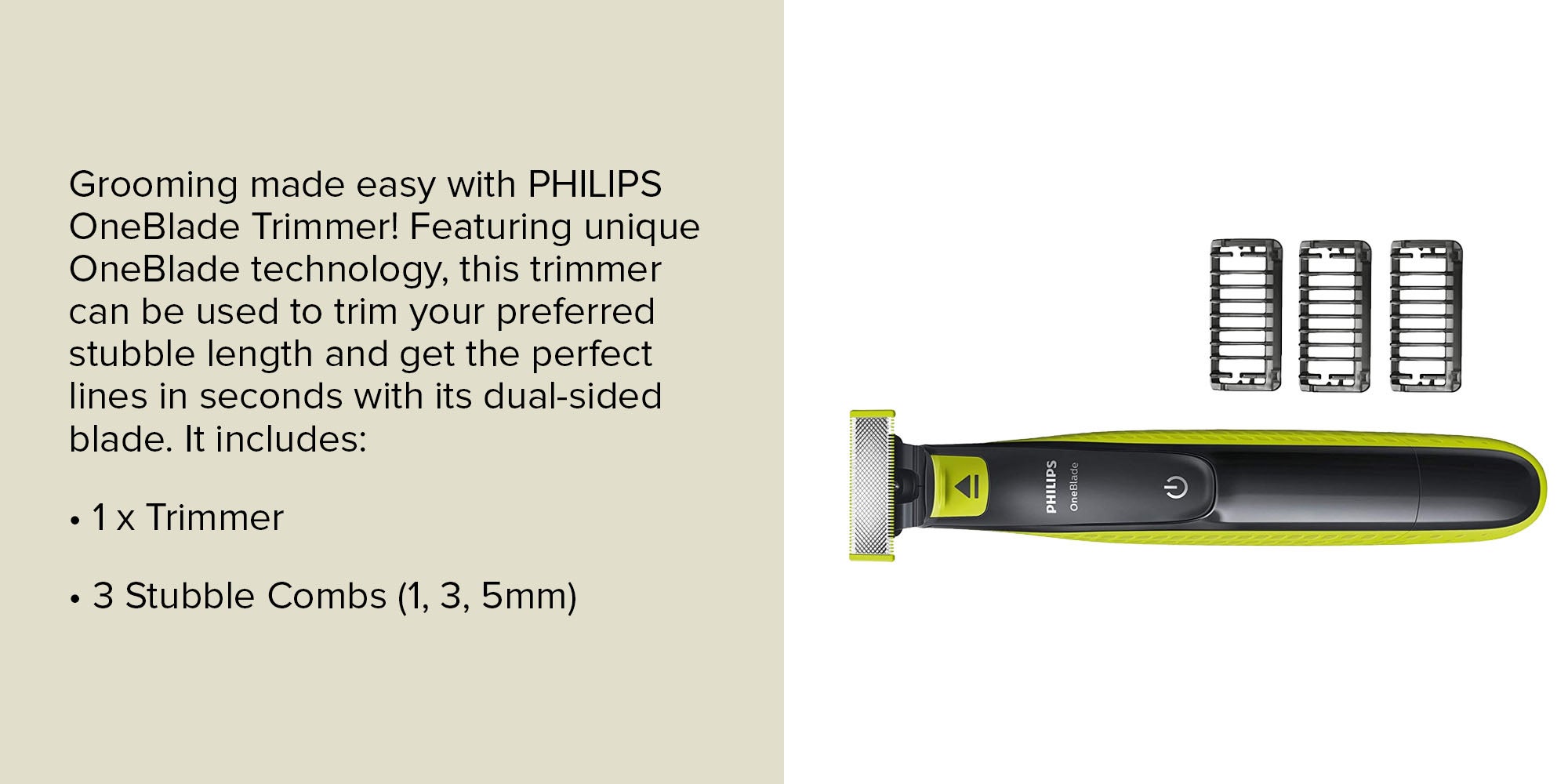 One Blade Trimmer Qp2520 Black/Green