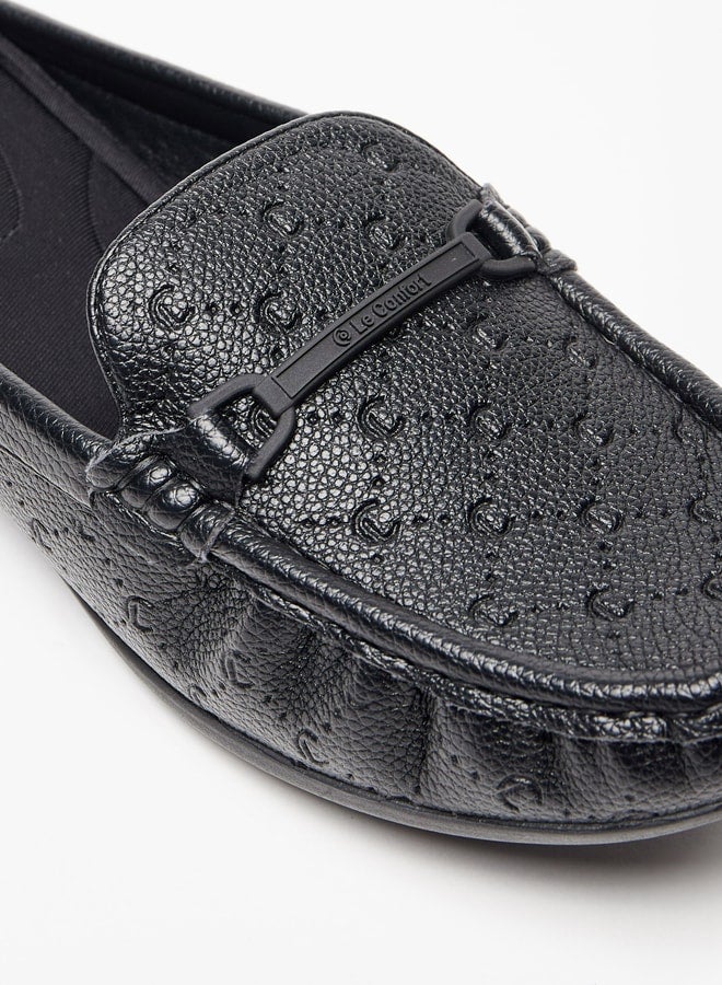 Women's Monogram Embossed Slip-On Mules