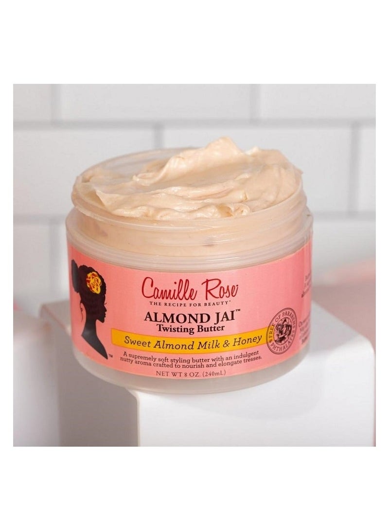 Almond Jai Leave-In Twisting Hair Styling Butter, Nourish and Soften, Sweet Almond Milk and Honey, 240 ml