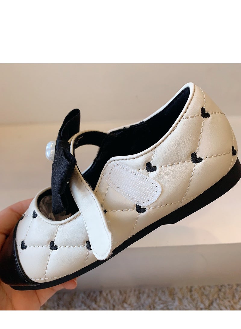 Butterfly Knot Small Fragrant Style Children's Shoes, Shallow Mouth Children's Leather Shoes, Girls' Princess Single Shoes