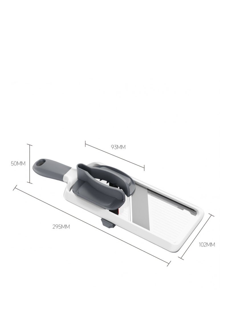 Slicer For Kitchen Adjustable Vegetable Slicer With Food Holder Handheld Potato Slicer Simple&Handy Veggie Slicer Vegetable Cutter With Vegetable Peeler