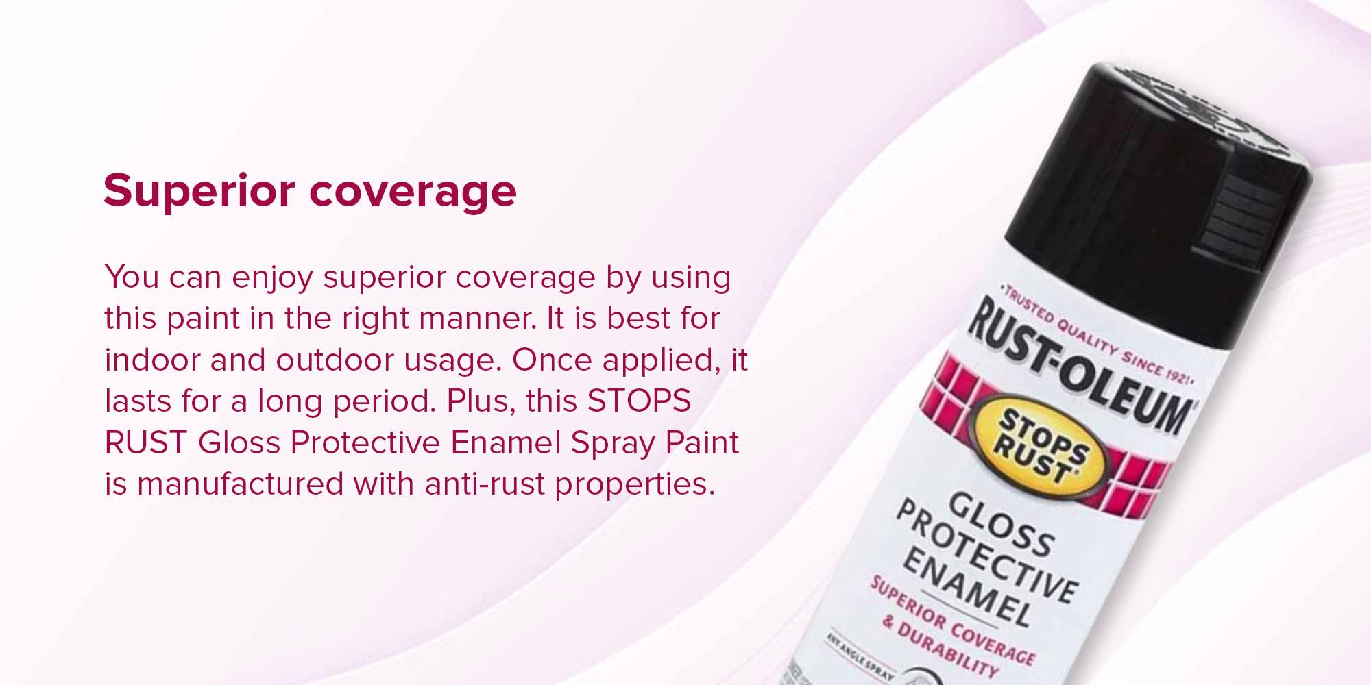 Stops Rust Protective Enamel Spray Paint Gloss Black