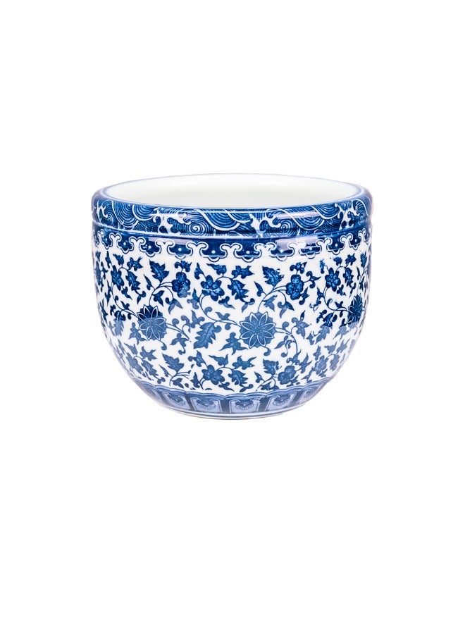 Chinoiserie Ceramic Flower Pot – Elegant Asian-Inspired Planter for Home & Garden Décor