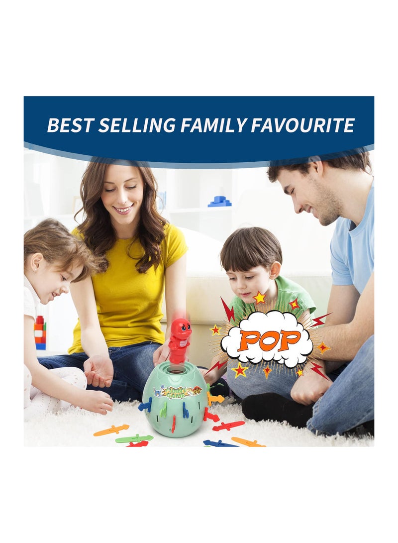 Pop Up Kids Game, Dinosaur Action Board Game Family Fun Activity Preschool Children's Game Classic Board Game Toddler Action Game or 3 4 5 6 7 8 9 10 11 Year Old Boys Girls Children Toddlers