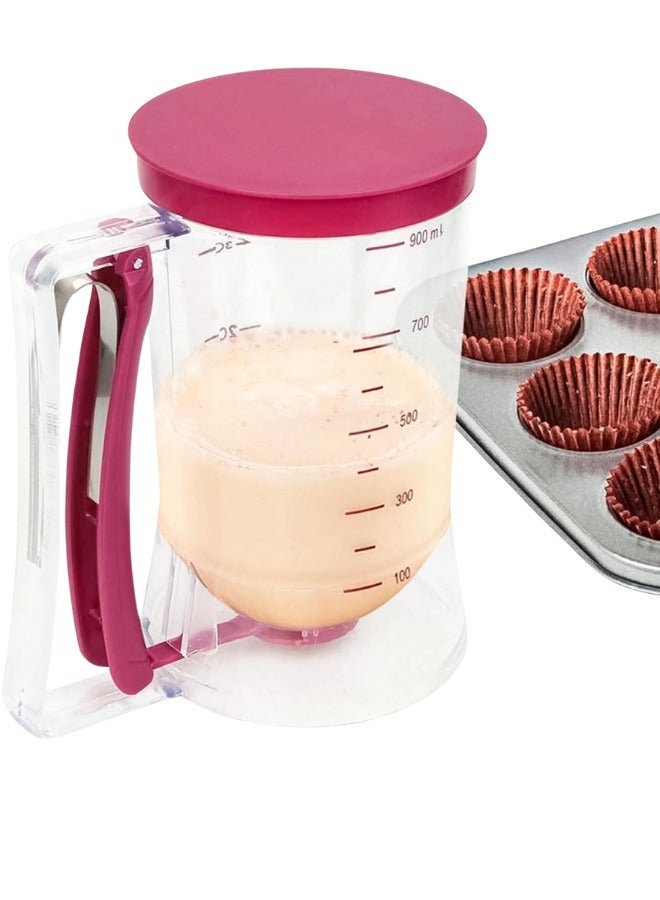 Cupcake Batter Separator and Dispenser - Handheld Funnel Measuring Cup Tool to Make Baking Easier