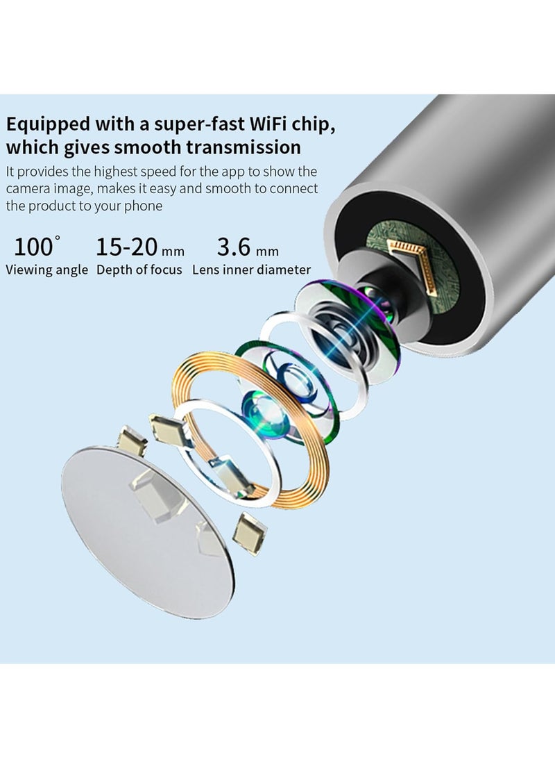 Endoscopic Ear Cleaner Smart View for Daily Cleaning Earwax Camera with HD Lens Lightweight Earwax Camera Compatible with iOS and Android