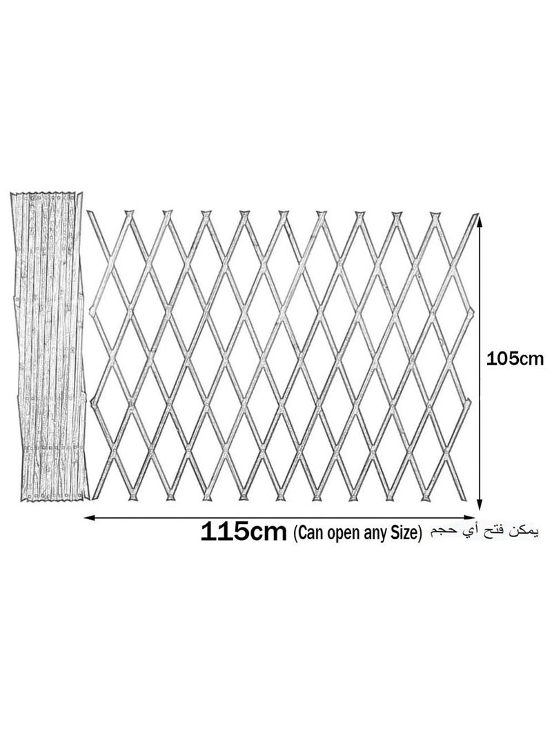 Wooden Fence Portable Expanding Wicker Wooden Fence For Home Garden Villa Outdoor Decoration White 105cm