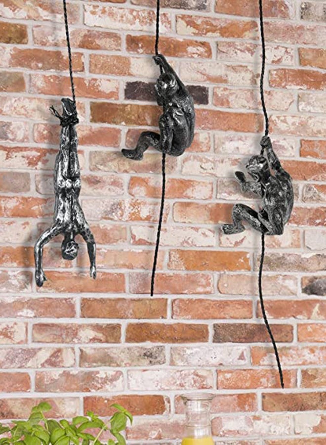 Hometaste Rock Climber Sculpture Statue Resin Made Climbing Man Wall Art Climbing Wall Sculptures Statues Climbing Character Sculpture Wall Hanging Unique Climber Sculpture 3 Set